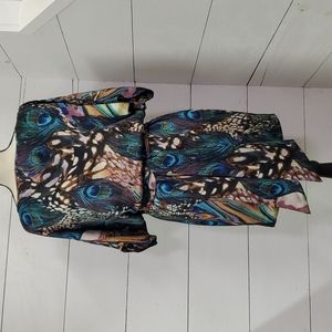 Cache peacock feather dress